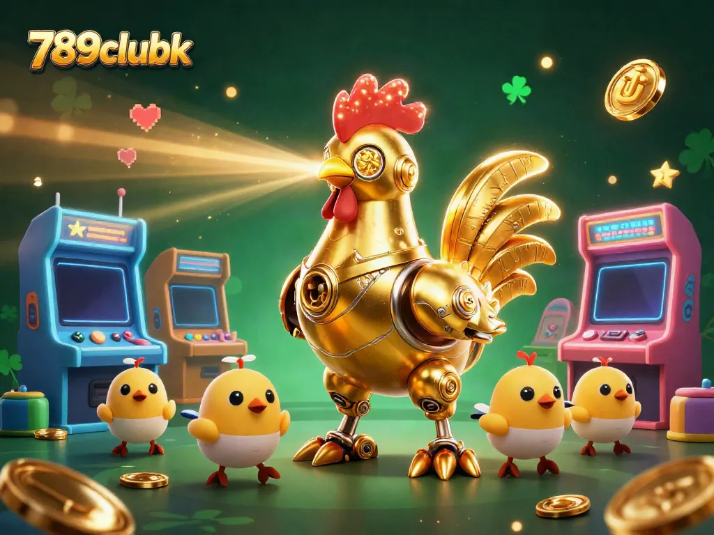 Experience the thrill of action at 789clubk with vibrant arcade games and a unique gaming robot.