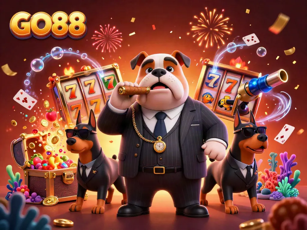 Experience exciting gameplay at GO88 with a dynamic casino scene packed with thrilling elements.