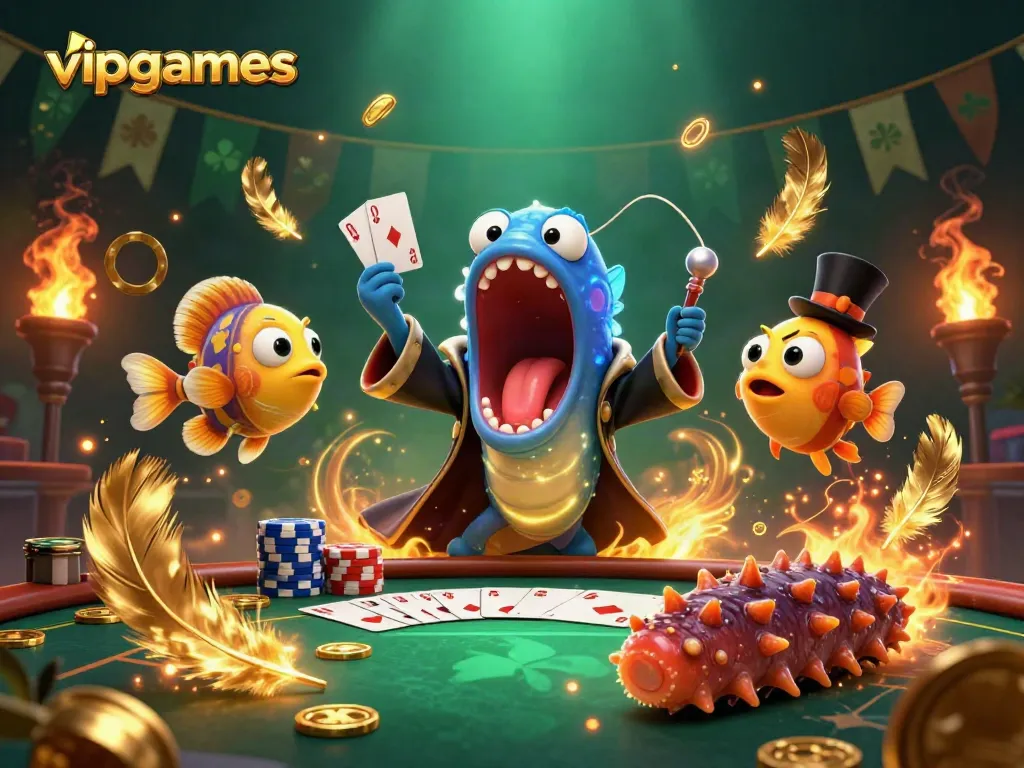 Experience thrilling poker action at vipgames with a colorful underwater magic show.