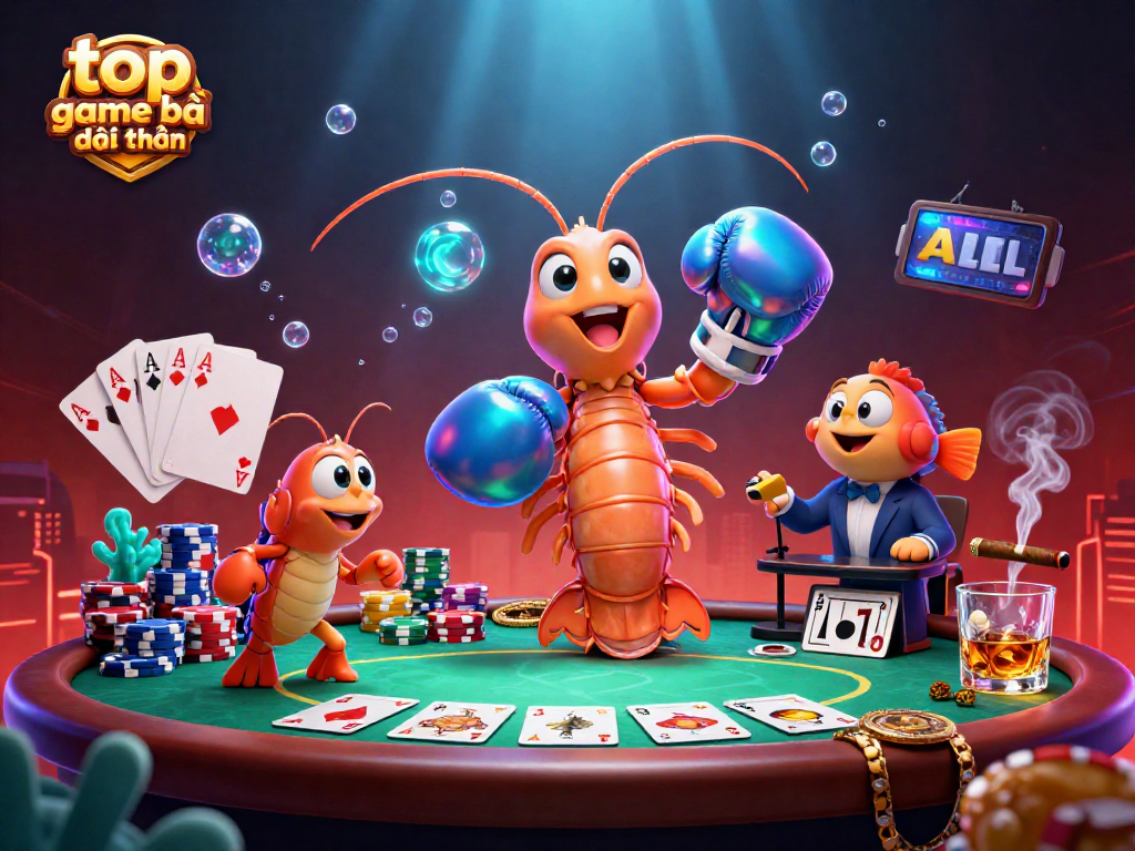 Bet to win with the top game bài đổi thưởng, showcasing a vibrant underwater poker scene.