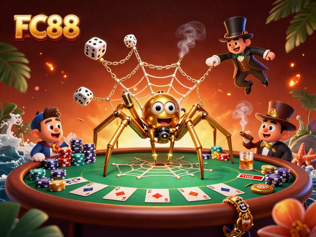 Engage with exciting games at FC88 while marvelling at the steampunk-themed casino artwork.