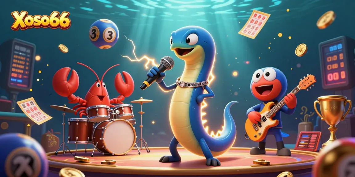 Xoso66 offers vibrant lottery action with an electric eel DJ and animated bingo environment in this underwater casino