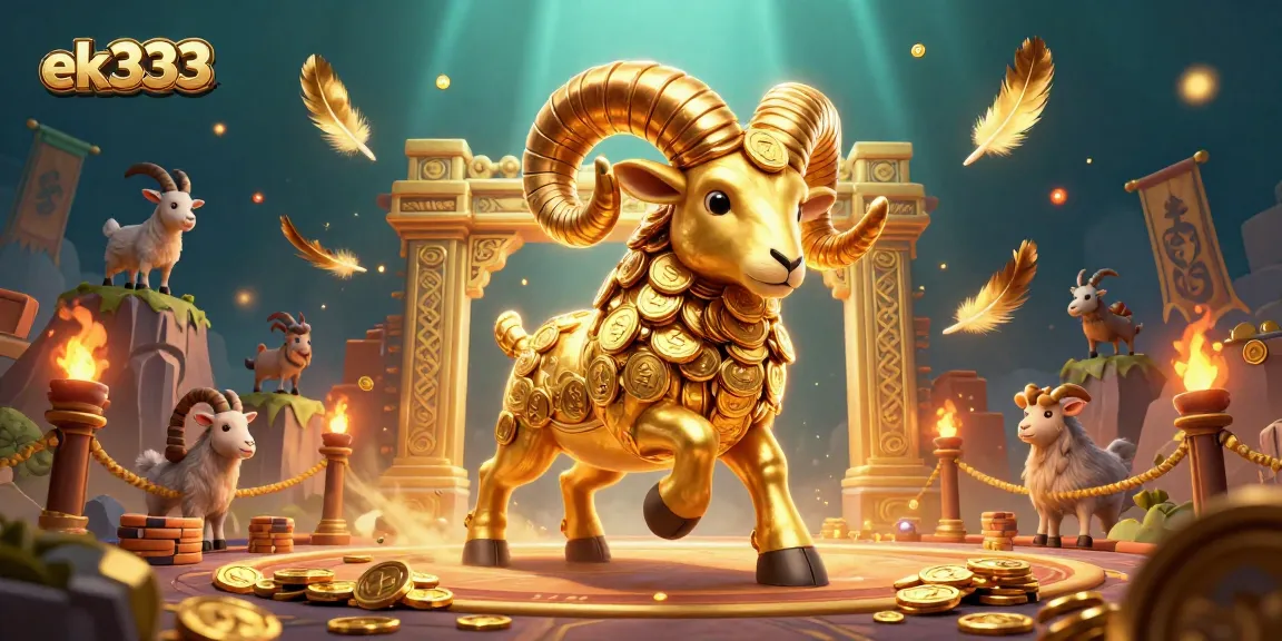 Experience intense action with the ek333 golden ram charging through a dynamic casino arena.