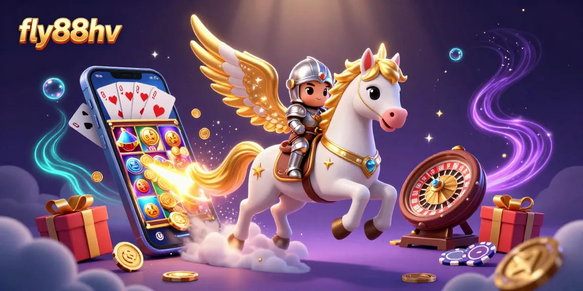 Experience the thrill with fly88hv in this vibrant casino scene filled with dynamic gaming elements.