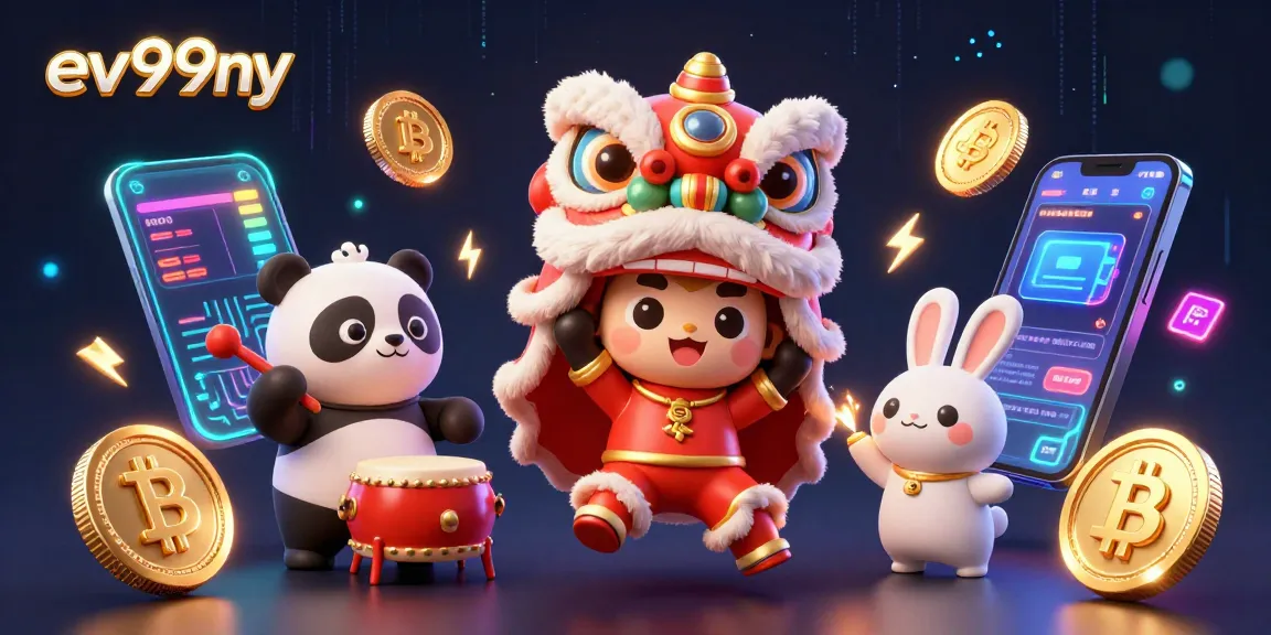 Experience exciting fun with ev99ny as lively characters celebrate with gambling-themed elements!