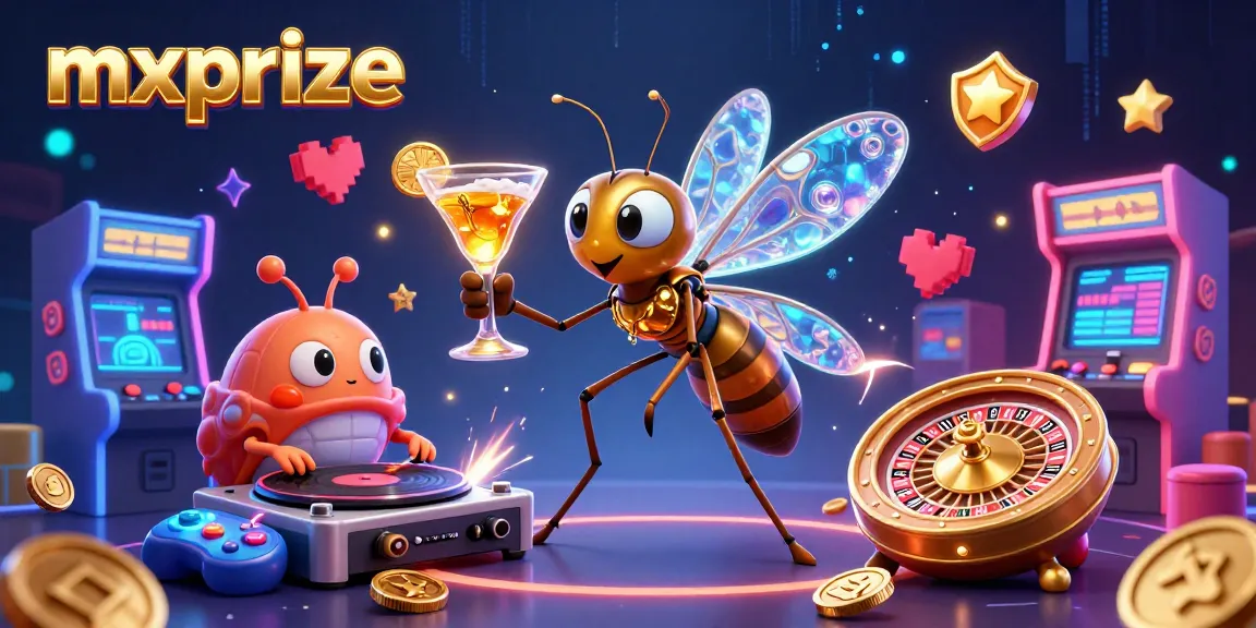 Engage with thrilling games on mxprize featuring a vibrant casino scene with unique characters.