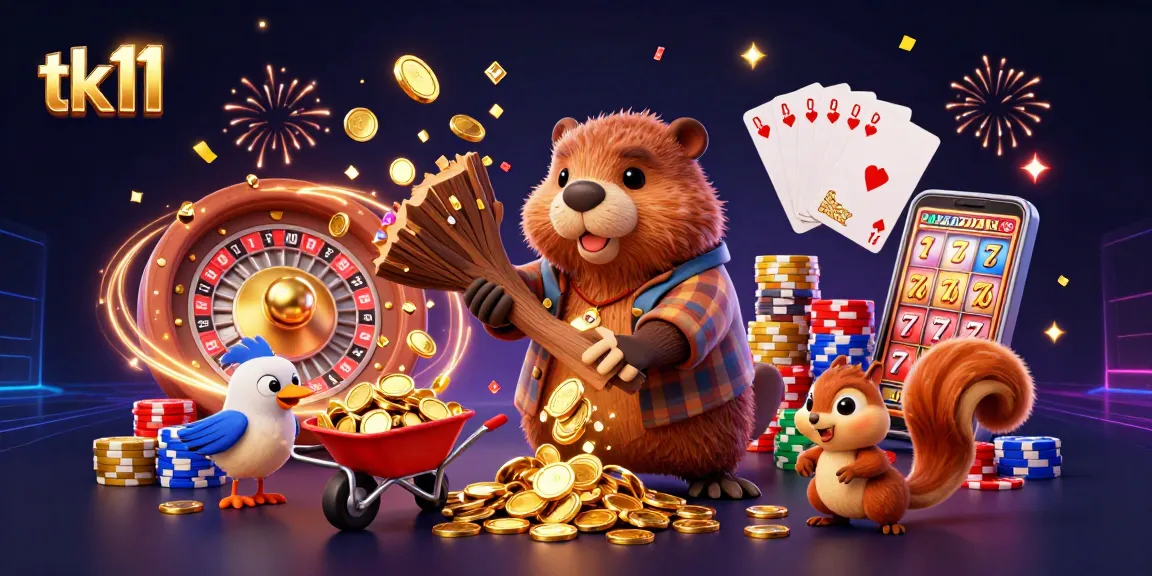Spin and win with tk11: Experience vibrant 3D gaming excitement filled with golden coins and thrilling visuals!